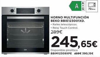 Hipercor Horno multifunción beko BBIE123001XD oferta