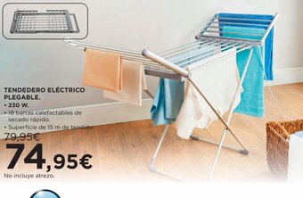 Hipercor Tendedero eléctrico plegable oferta