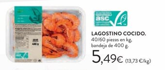 Hipercor Lagostino cocido oferta