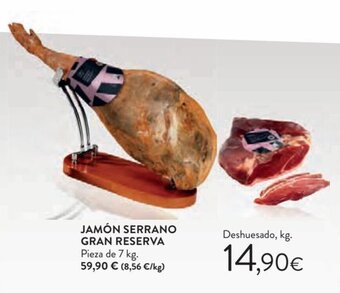 Hipercor Jamón serrano gran reserva oferta