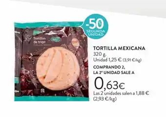 Hipercor Tortilla mexicana oferta