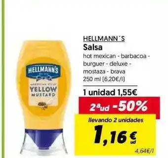 Hiper Usera Hellmann's Salsa 250ml oferta