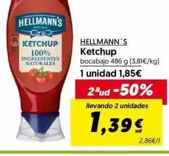 Hiper Usera Hellmann's Ketchup 486g oferta