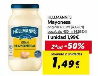 Hiper Usera Hellmann's Mayonesa 450ml o 430ml oferta