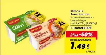 Hiper Usera Brillante Arroz Tarrina 2 x 200g oferta