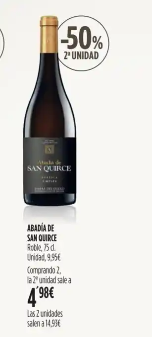 Hipercor Abadia de San Quirce Roble 75cl oferta