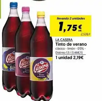 Hiper Usera La Casera Tinto De Verano 1,5L oferta