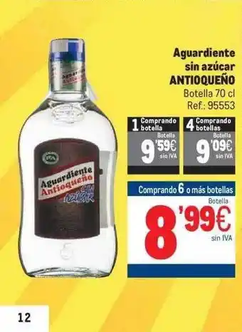 Makro Aguardente sin azúcar antioqueño oferta