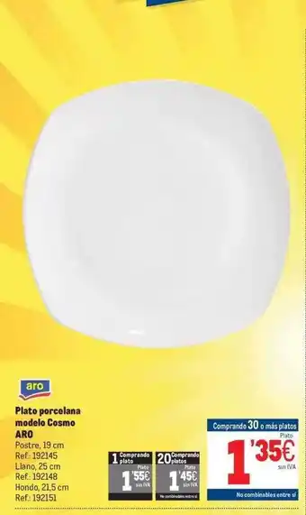Makro Plata porcelana modelo cosmo aro oferta