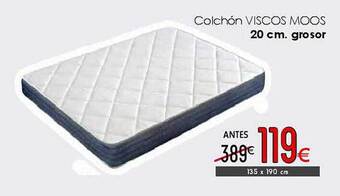 Atrapamuebles Colchón viscos moos 20 cm. grosor oferta