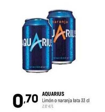 Coviran Aquarius limón o naranja lata 33 cl oferta