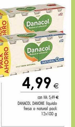 Cash Ifa Danacol danone liquido fresa o natural oferta