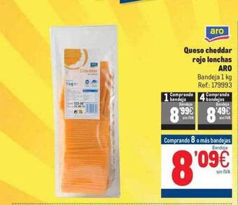 Makro Queso cheddar rojo lonchas aro oferta