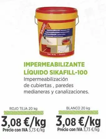 BdB Impermeabilizante líquide sikafill-100 oferta
