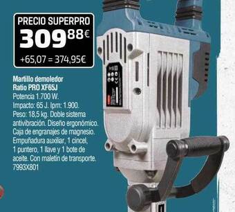 Cadena88 Martillo demoledor ratio pro xf65j oferta