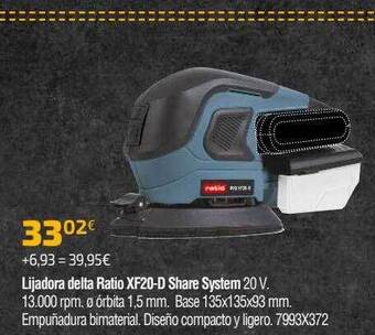 Cadena88 Lijadora delta ratio xf20-d share system oferta