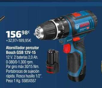 Cadena88 Atornillador percutor bosch gsb 12v-15 oferta