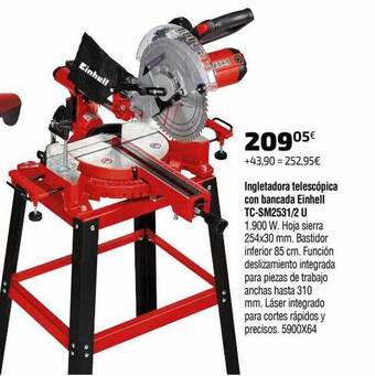 Cadena88 Ingletadora telescópica con bancada einhell tc-sm2531 2 u oferta