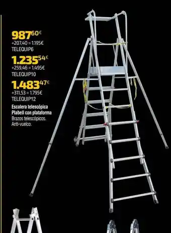 Cadena88 Escalera telescópica plabell con plataforma oferta