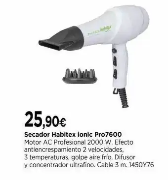 Cadena88 Secador habitex ionic pro 7600 oferta