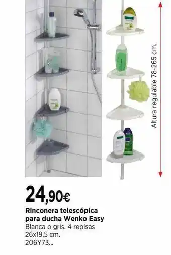 Cadena88 Rinconera telescópica para ducha wenko easy oferta