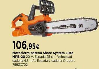 Cadena88 Motosierra batería share system lista mpb-20 oferta