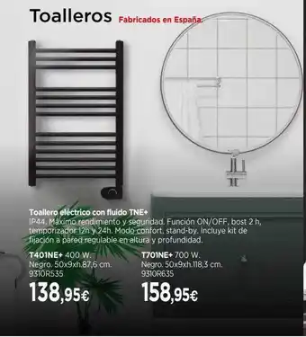 Cadena88 Toallero eléctrico con fluido tne+ oferta