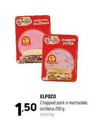 Coviran Elpozo chopped pork o mortadela siciliana oferta