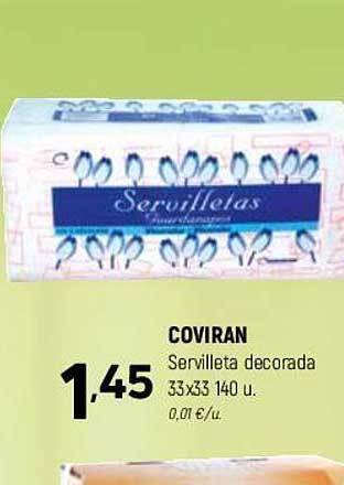 Coviran Coviran servilleta decorada 33x33 oferta