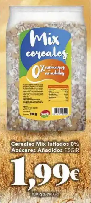 Gadis Cereales mix inflados 0% azúcares añadidos esgir oferta