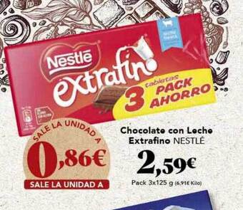 Gadis Chocolate con leche extrafino nestlé oferta