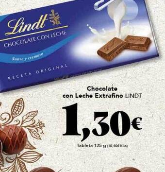 Gadis Chocolate con leche extrafino lindt oferta
