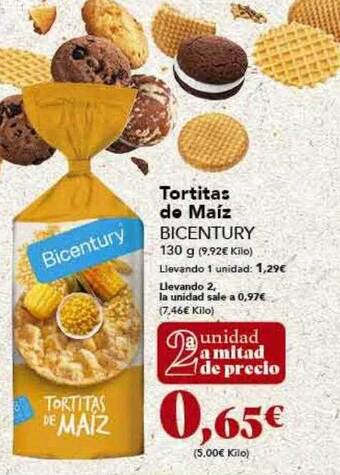 Gadis Tortitas de maíz bicentury oferta