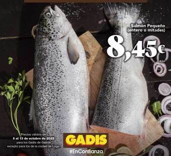 Gadis Salmón pequeño entero o mitades oferta