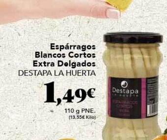 Gadis Espárragos blancos cortos extra delgados destapa la huerta oferta