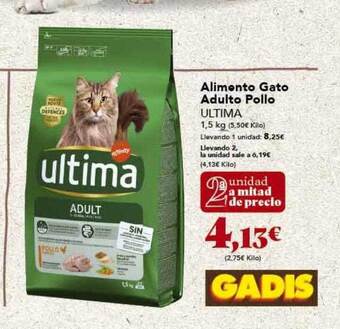 Gadis Alimento gato adulto pollo ultima oferta