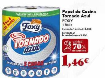 Gadis Papel de cocina tornado azul foxy oferta