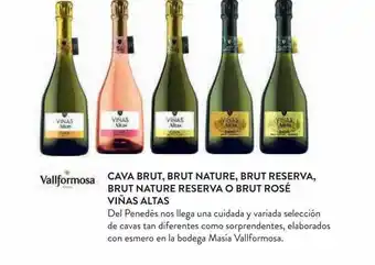 Hipercor Vallformosa cava brut, brut nature, brut reserva, brut nature reserva o brut rosé viñas altas oferta