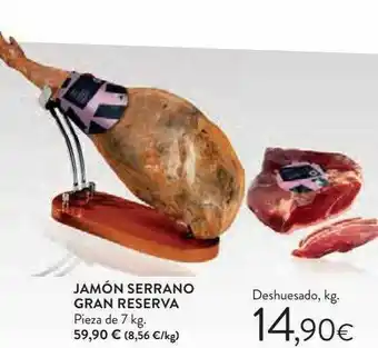 Hipercor Jamón serrano gran reserva oferta