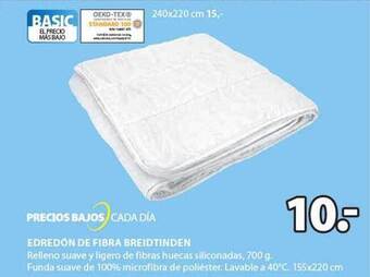 JYSK Edredón de fibra breidtinden oferta