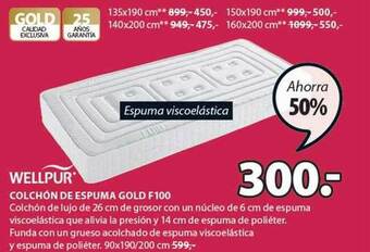 JYSK Wellpur colchón de espuma gold f100 oferta
