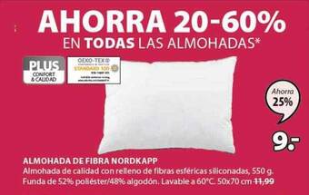 JYSK Almohada de fibra nordkapp oferta
