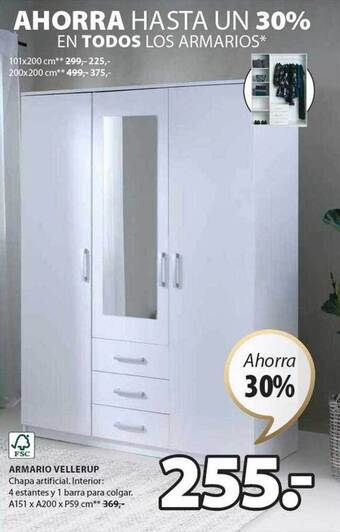JYSK Armario vellerup oferta