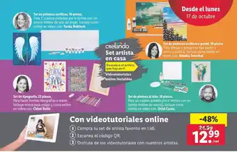 Lidl Crelando set artista en casa oferta