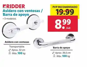 Lidl Ridder asidero con ventosas barra de apoyo oferta