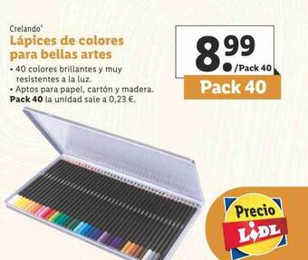 Lidl Crelando lápices de colores para bellas artes oferta
