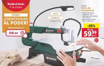 Lidl Parkside sierra de marquetería oferta