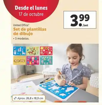 Lidl United office set de plantillas de dibujo oferta