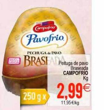 Plenus Supermercados Peituga de pavo braseada campofrío kg oferta
