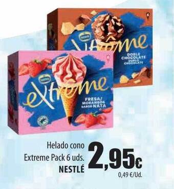 Spar Tenerife Helado cono extreme pack 6 nestlé oferta